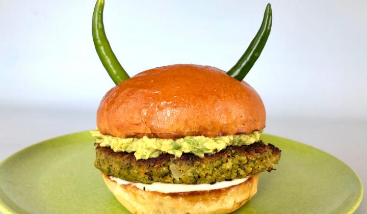 El Diablo Pistachio Garden Burger