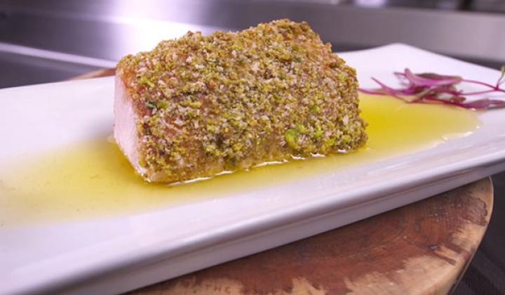 Pistachio Crusted Cobia with Brown Butter